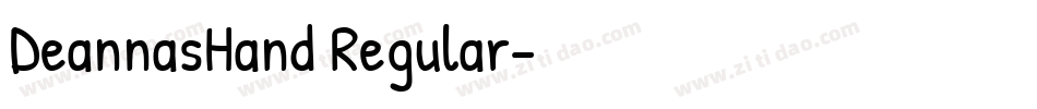 DeannasHand Regular字体转换